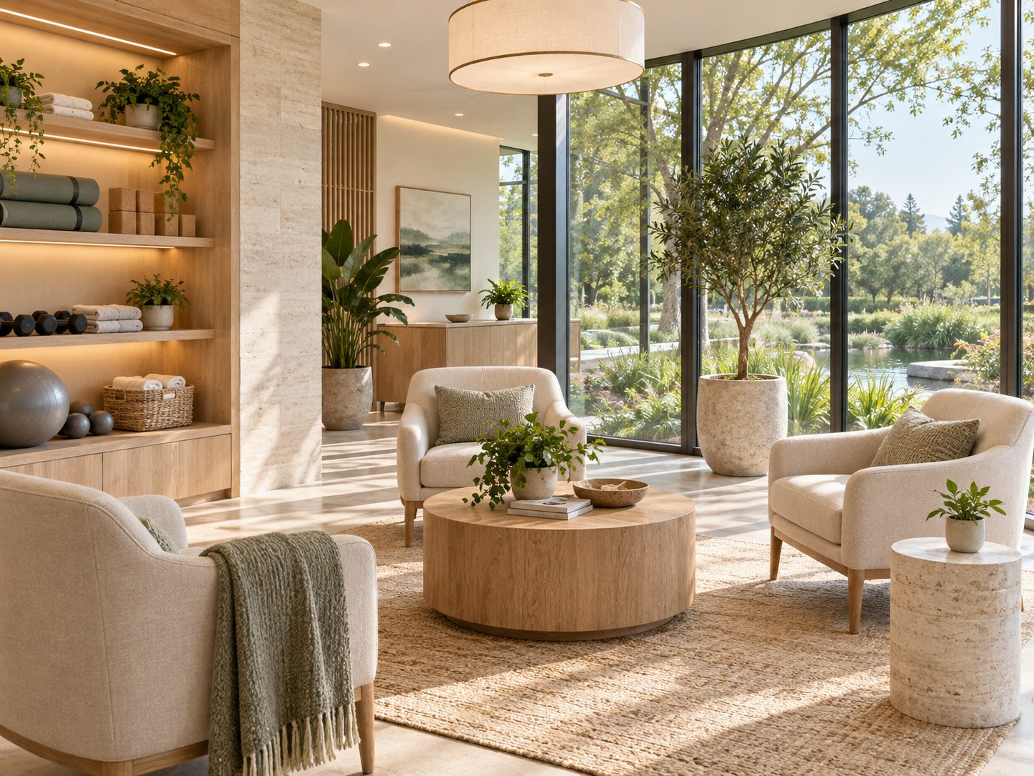 Ambiente ilustrativo de marca wellness